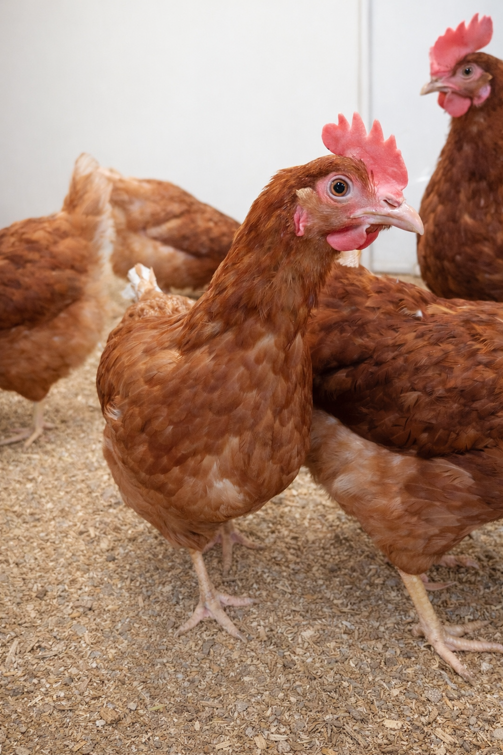 Frittgående høner på Marhaugengård